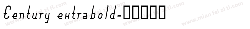 Century extrabold字体转换